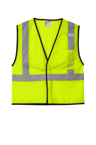 Customize CornerStone ANSI 107 Class 2 Economy Mesh One-Pocket Vest