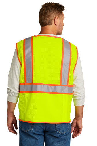 Customize CSV105 CornerStone ANSI 107 Class 2 Surveyor Zippered Two Tone Vest