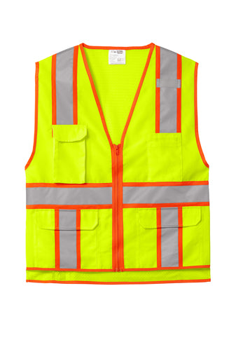 Customize CSV105 CornerStone ANSI 107 Class 2 Surveyor Zippered Two Tone Vest