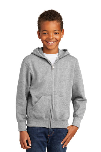 Customize Port & Company Unisex Youth Core Fleece Full-Zip Hooded Sweatshirt