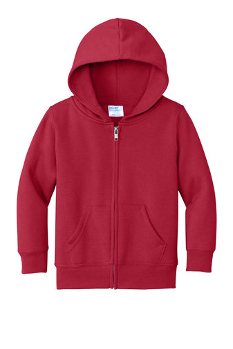 Customize Port & Company Unisex Toddler Core Fleece Full-Zip Hooded Sweatshirt