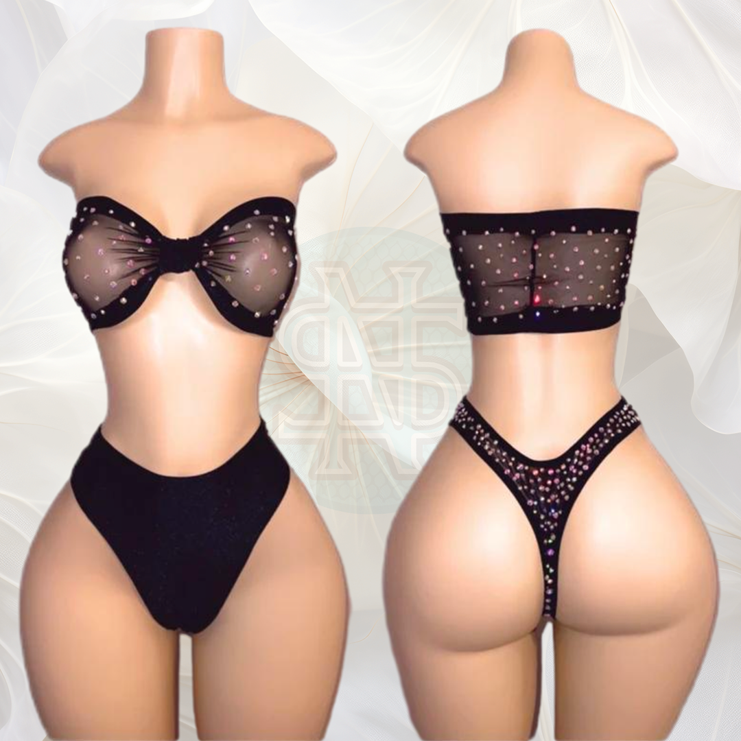 Zexy Stunning Two-Piece Lingerie Set - size: Small only