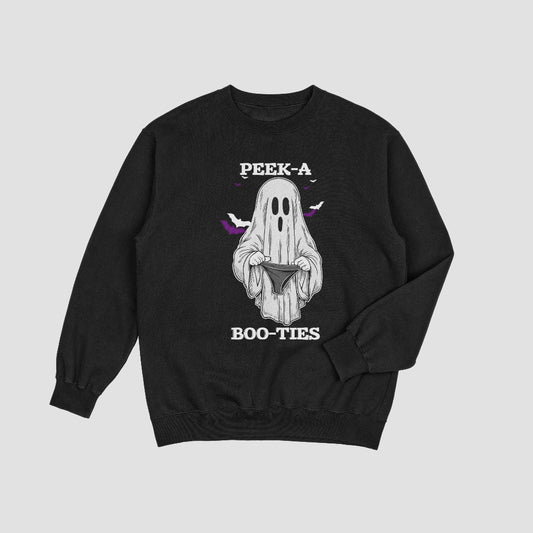 Peek-A-Boo-Ties Ghost Crewneck