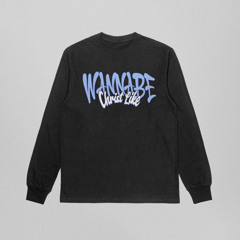 WANNABE CHRIST LIKE Blue Unisex Long Sleeve