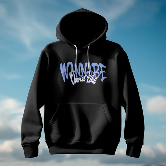 WANNABE CHRIST LIKE Blue Unisex Pullover Hoodie