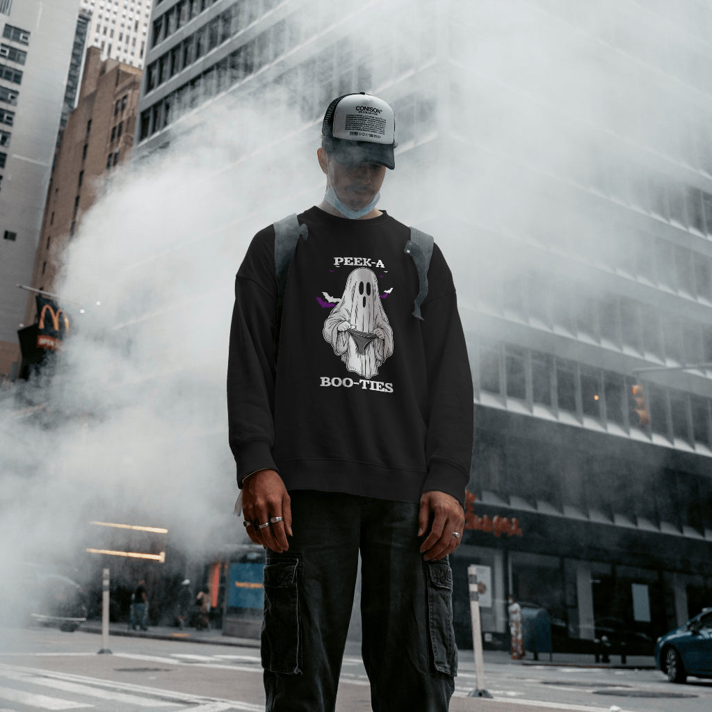 Peek-A-Boo-Ties Ghost Crewneck